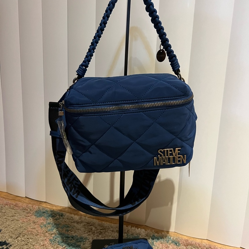 Steve Madden Blue Quilted Women's Bag - Picture 2 of 7